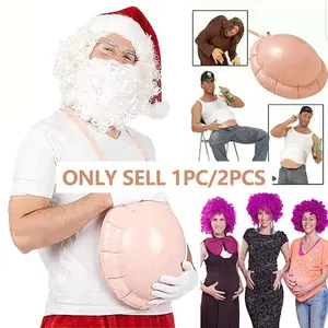 Inflatable Pregnant Belly, PVC Material, Realistic Pregnancy Prop, Party Entertainment Item, Fun Decoration, Party Supply, 1 Piece/2 Pieces