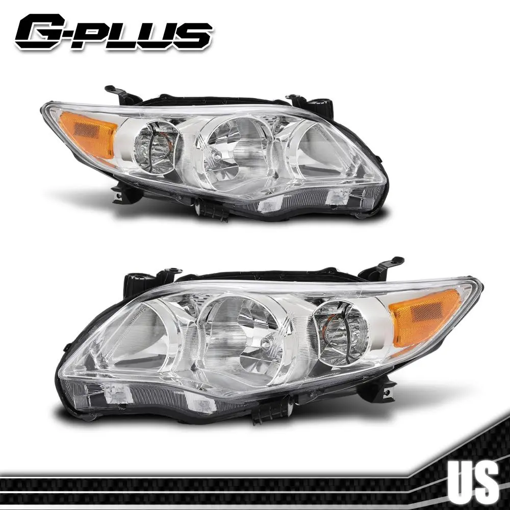 Replacement pair of headlights for 2011, 2012, and 2013 Toyota Corolla