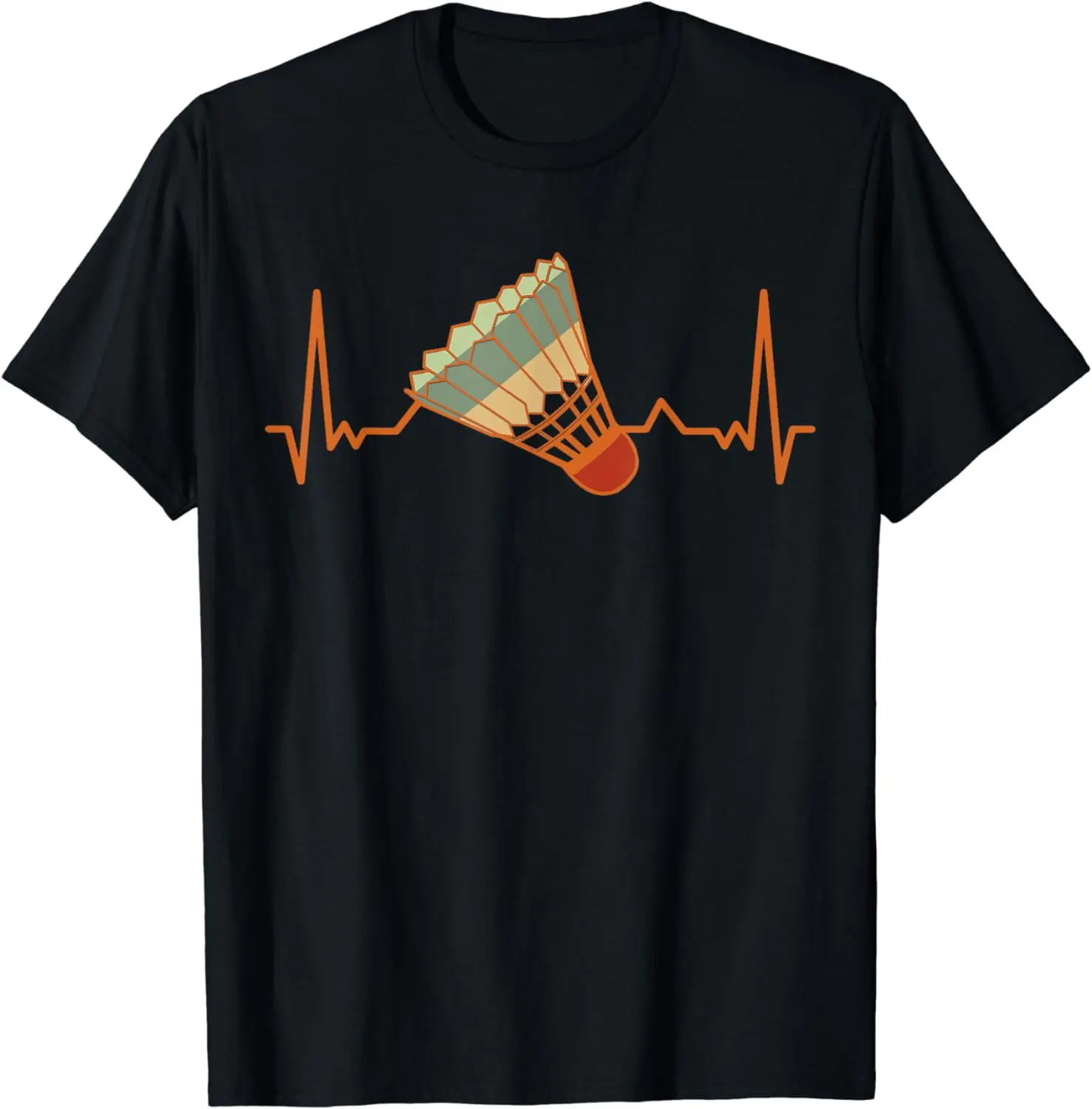 Badminton-player game shuttlecock Funny Vintage Badminton Summer Casual Shortsleeve Cotton T-Shirt