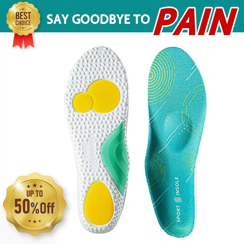 Unisex Plantar Fasciitis Insoles for Active Footwear & Shoes - Adjustable Arch Support Orthotics, Memory Foam Cushioning, Shock Absorption - Relieve Heel Pain, Flat Feet, High Arch, Fatigue - For Work & Running, Shoe, Flexible Fit