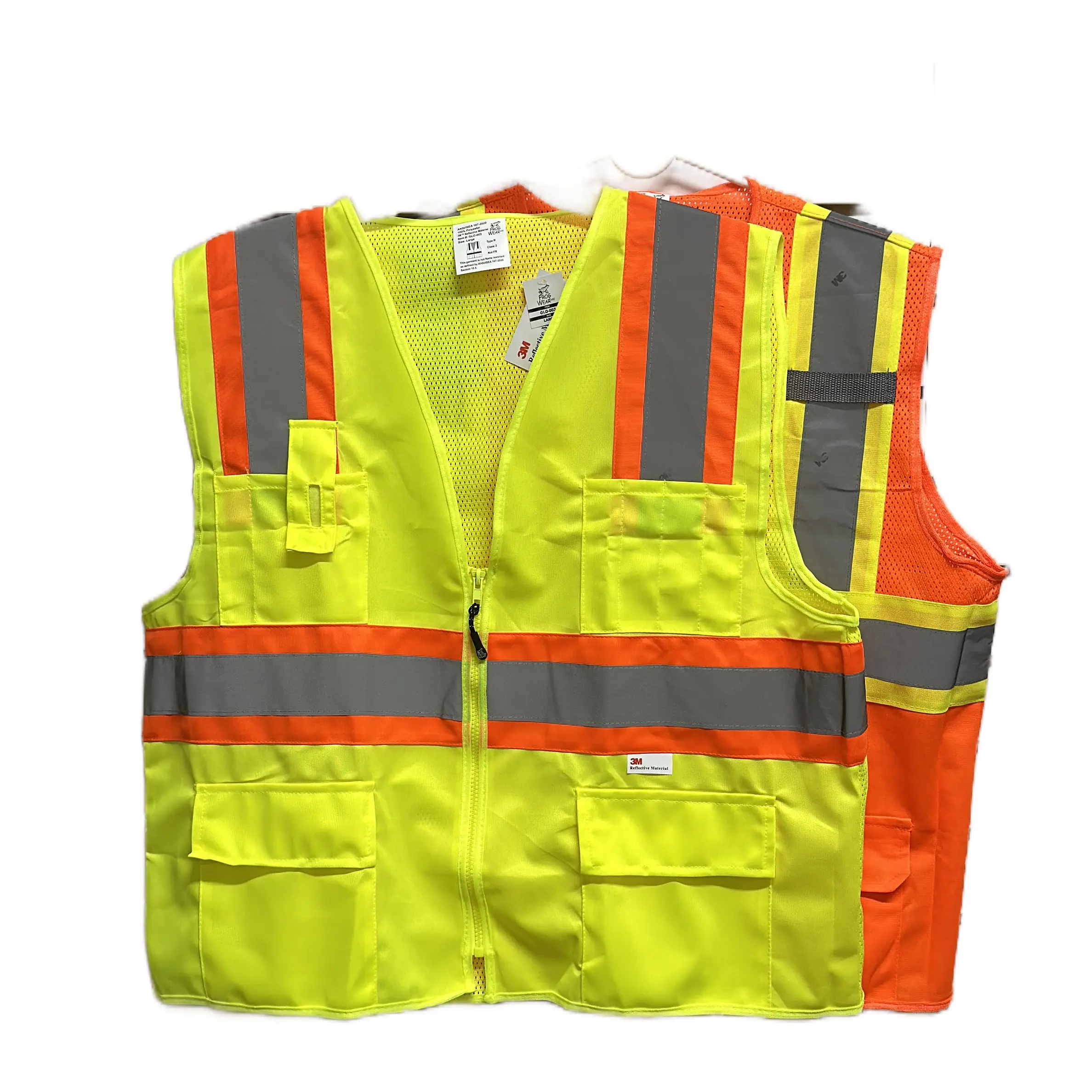 3M Class 2 Hi Vis Jacket Vest - High Visibility Safety Vest with Reflective Tape, Ideal for Construction Work, High Visibility Vest