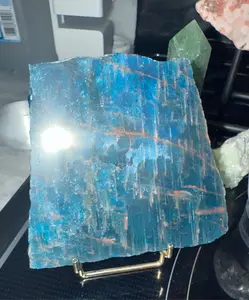 Blue Apatite Slab with Stand 🌀