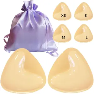 Women's Reusable Adhesive Double-Sided Sticky Padded Lift Push-Up Bra Inserts, Backless Triangle Nipple Covers for Dresses, Bikinis, Nude & Pastel Plus Size Underwear,summervibes