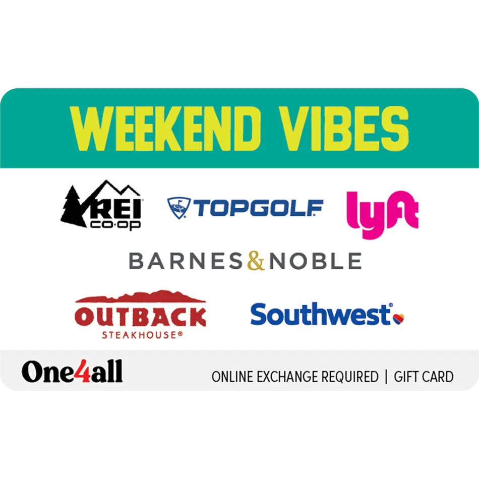One4all Weekend Vibes eGift Card | Weekend Fun at Many Brands
