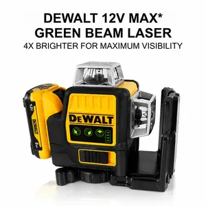 DeWalt 089 12V MAX Green Beam Cordless Laser Level with Auto-Leveling and IP65 Protection, High Precision 3D Cross Line Layout Instrument Integrated Magnetic Bracket for Drywall Acoustical Ceilings brushless impact Heavy-Duty Wall Mount Tool Holder