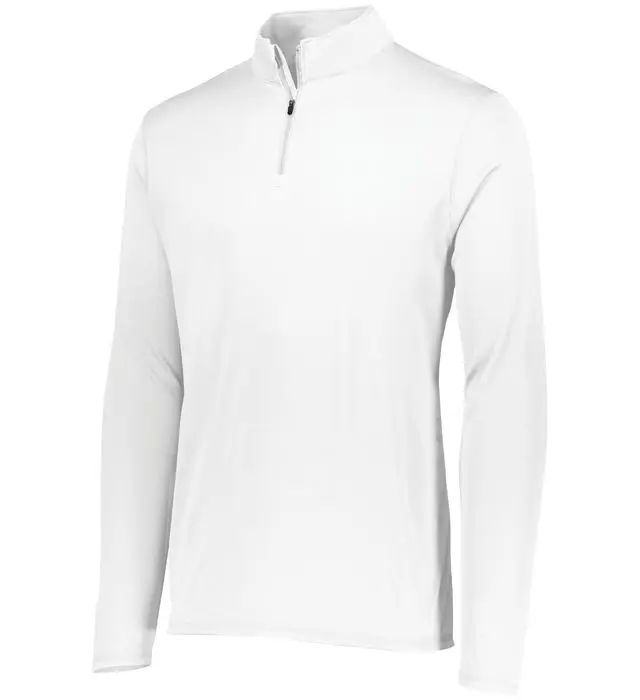 Men's 1/4 Zip Pullover, Solid Color Mock Neck Sports Sweatshirt, Sweat-Wicking Breathable Polyester Top for Gym Training