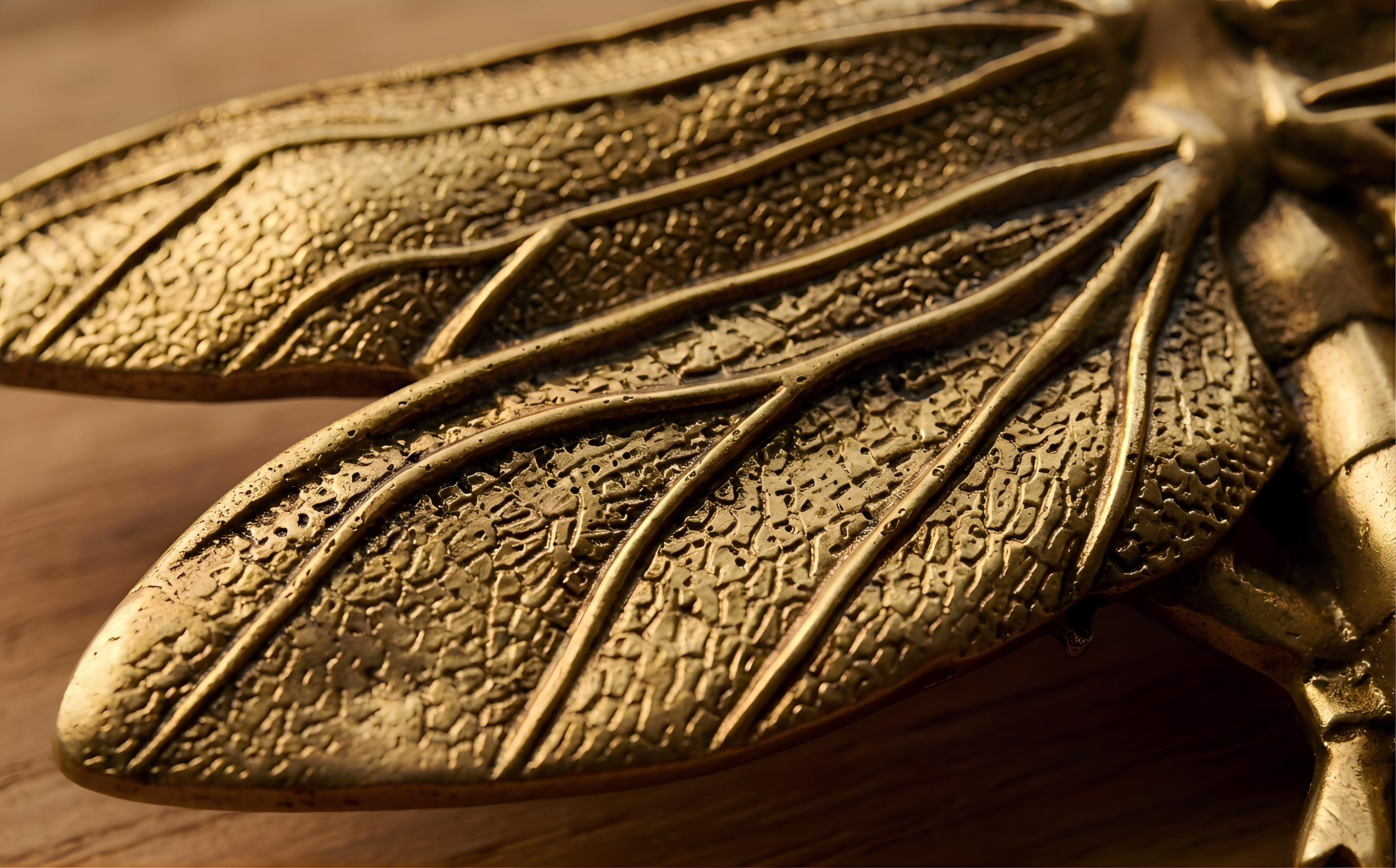 Elegant gold dragonfly wall-mounted statue, 1 piece creative interior design accent, artwork decor for modern apartment living space, insect-themed nursery wall art, chic entryway ornament, housewarming gift idea