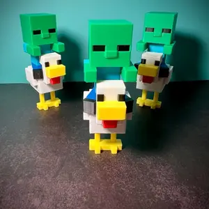 Minecraft Chicken Jockey Figure