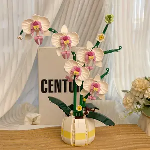 Zen Style Assembly Model Kit, Orchid Theme Home Decor, Personalized Collectible Display Piece, Relaxing and Lifescripted Design