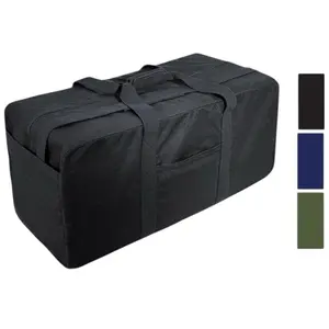 ROTHCO Jumbo Canvas Cargo Bag 75L - Black, Navy Blue, Olive Drab - Extra Large Duffle Bags with Adjustable Straps & Brass Hardware - Big XL Traveling Cargo Bags, Luggage Bag
