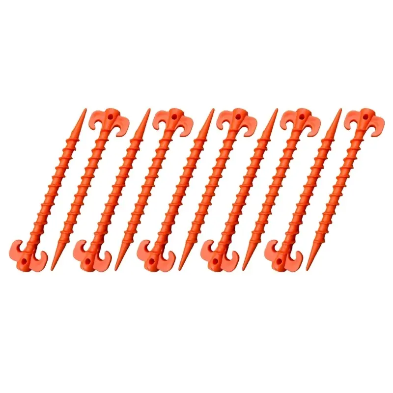 10Pcs Camping Tent Stakes Tent Heavy Duty Tent Nails Plastic Screw Tent Pegs for Fixing Camping Tent Rain Tarps Outdoors NONE
