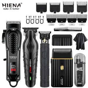 【Perfect Gift Set】5-in-1 Men‘s Grooming Kit｜Electric Hair Clipper + Shaver + Nose Trimmer + Beard Styler, Cordless Trimmers Kit, LCD Display & USB Fast Charge. All-in-One Home Care, A Thoughtful Gift Choice, Cordless Hair Clippers