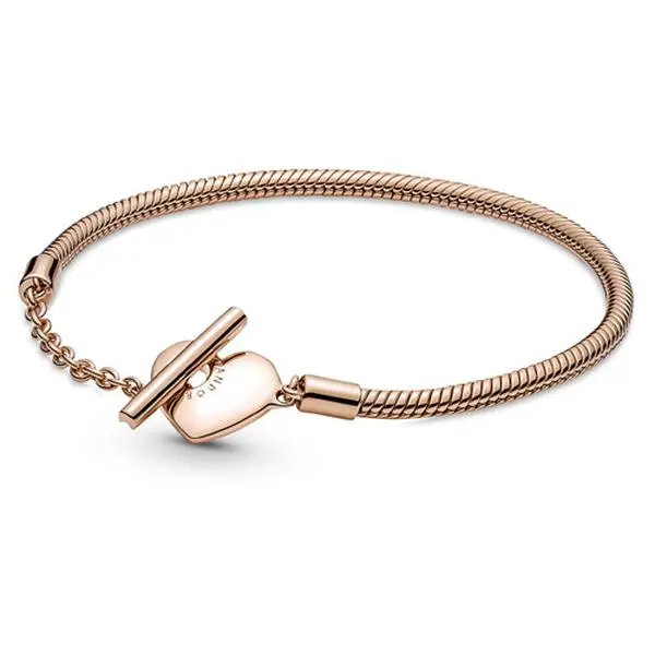 Pandora Moments Heart T-bar Snake Chain Bracelet 589285C00-19, No, Us Pandora Moments Heart T-bar Snake Chain Bracelet 589285C00-19, No, Us