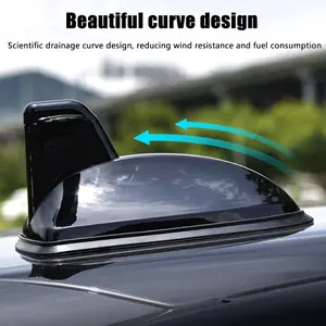 Car Antenna with Radio Signal, Shark Fin Roof Mount Tail Wing Decoration, Universal Car Accessories, Easy Installation, Truck Antenna