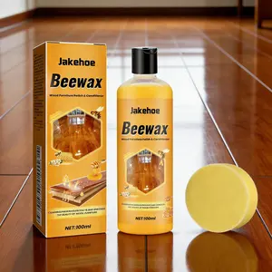 Wood Care Beeswax Polish — Floor Cleaner, Wood Floor Protection, Cleaning, and Maintenance Wax—Stain Removal, Dust Repellent, Brightening, and Polishing