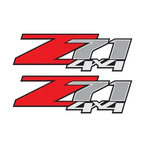 Z71 4x4 Truck Decals  Stickers for 1500 2500  / Red & Gray