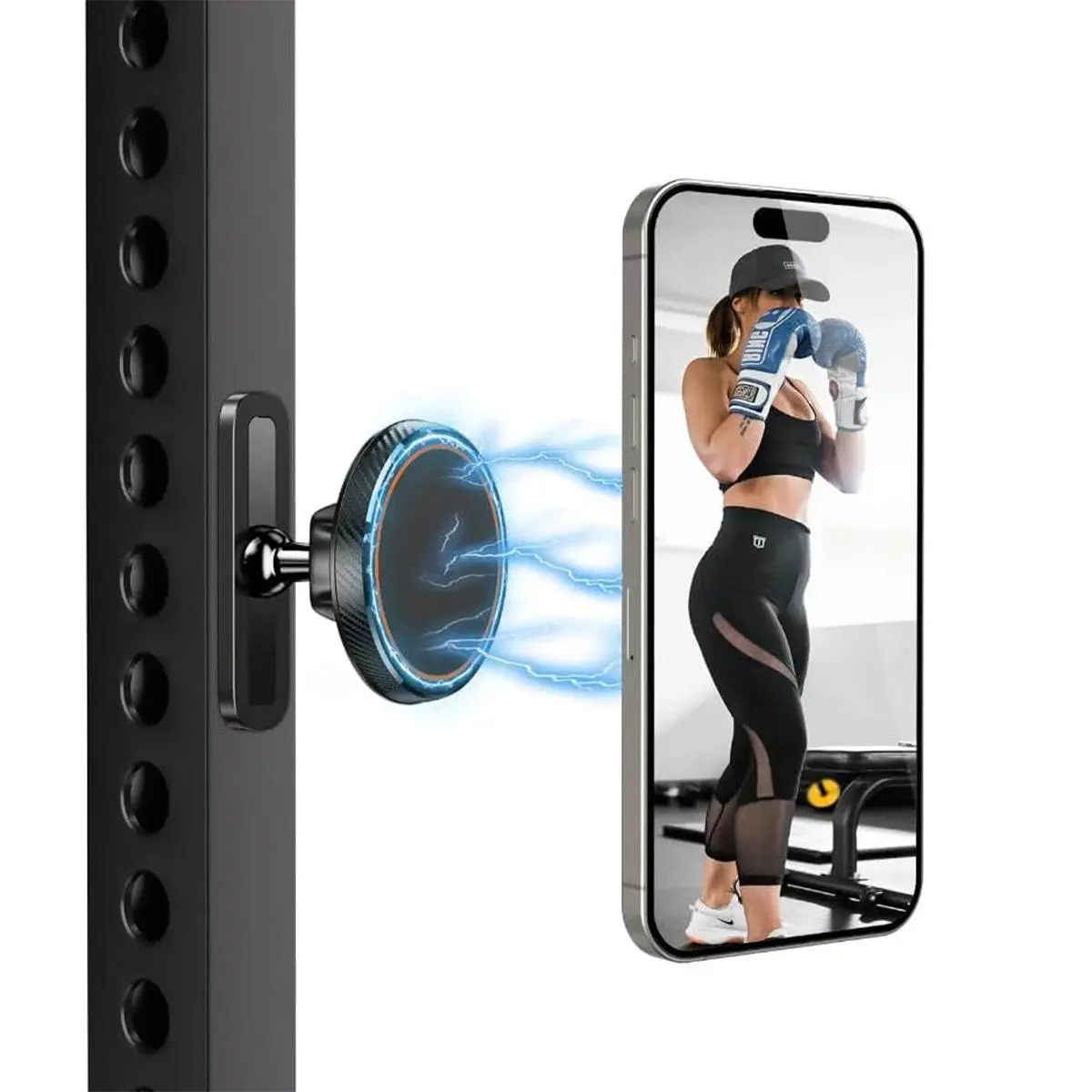 Strong Magnet Magnetic Phone Stand, Multifunctional Cell Phone Mount with Ring Shape & Tripod Mount, Metal Surface-Attachable Home Organizer for 4.7-7" Smartphones, Gym Accessory Gift for Mothers