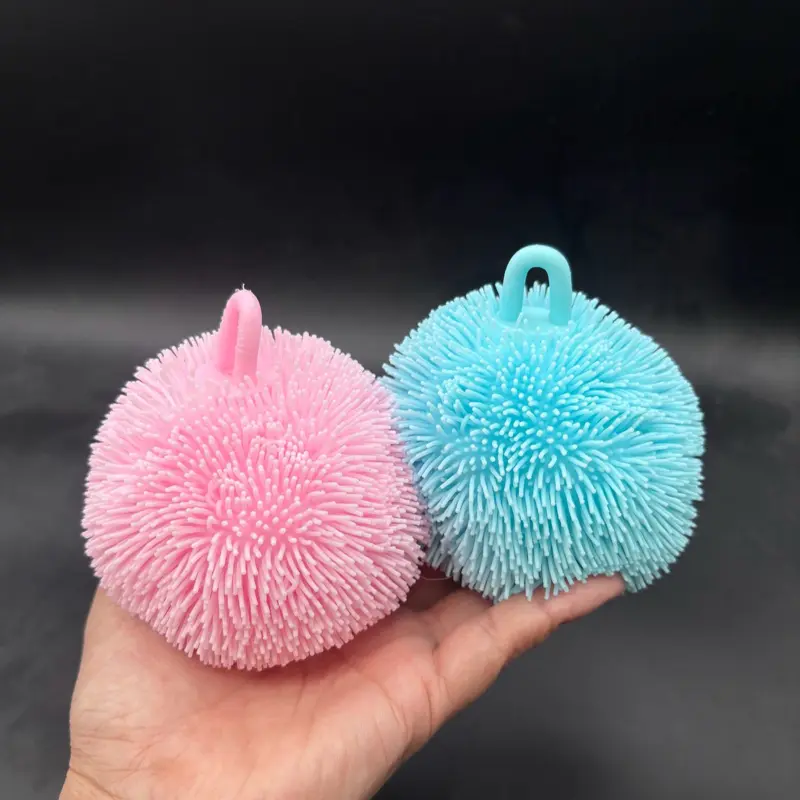 Large slushy moldable fuzzball stressball