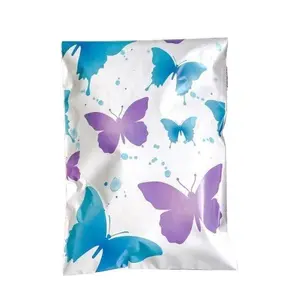 Butterfly Purple Turquoise Poly Mailers Size 6x9 Shipping Bags