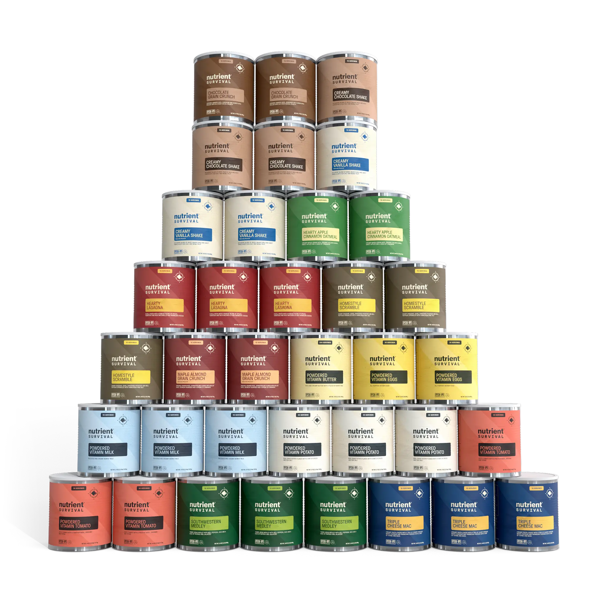 Nutrient Survival Freeze Dried Food 90-Day Max Variety Emergency Food Kit