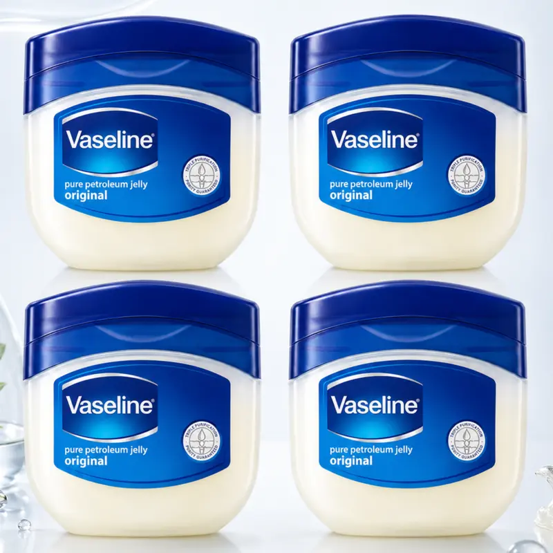 Vaseline Original Triple-Purified Rich Jelly Value Bundle (50ml/1.7oz) - Unisex Fragrance-Free Moisture Hydrating Body Care, Gentle Sensitive Skin Repair, Cuticle & Cracked Heel Solution, Lip Balm