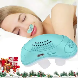 New Mini Portable Rechargeable Anti-Snoring Device, Dual Turbine Design, Nasal Shape, Unisex Sleep Aid, Home Use, Improves Breathing