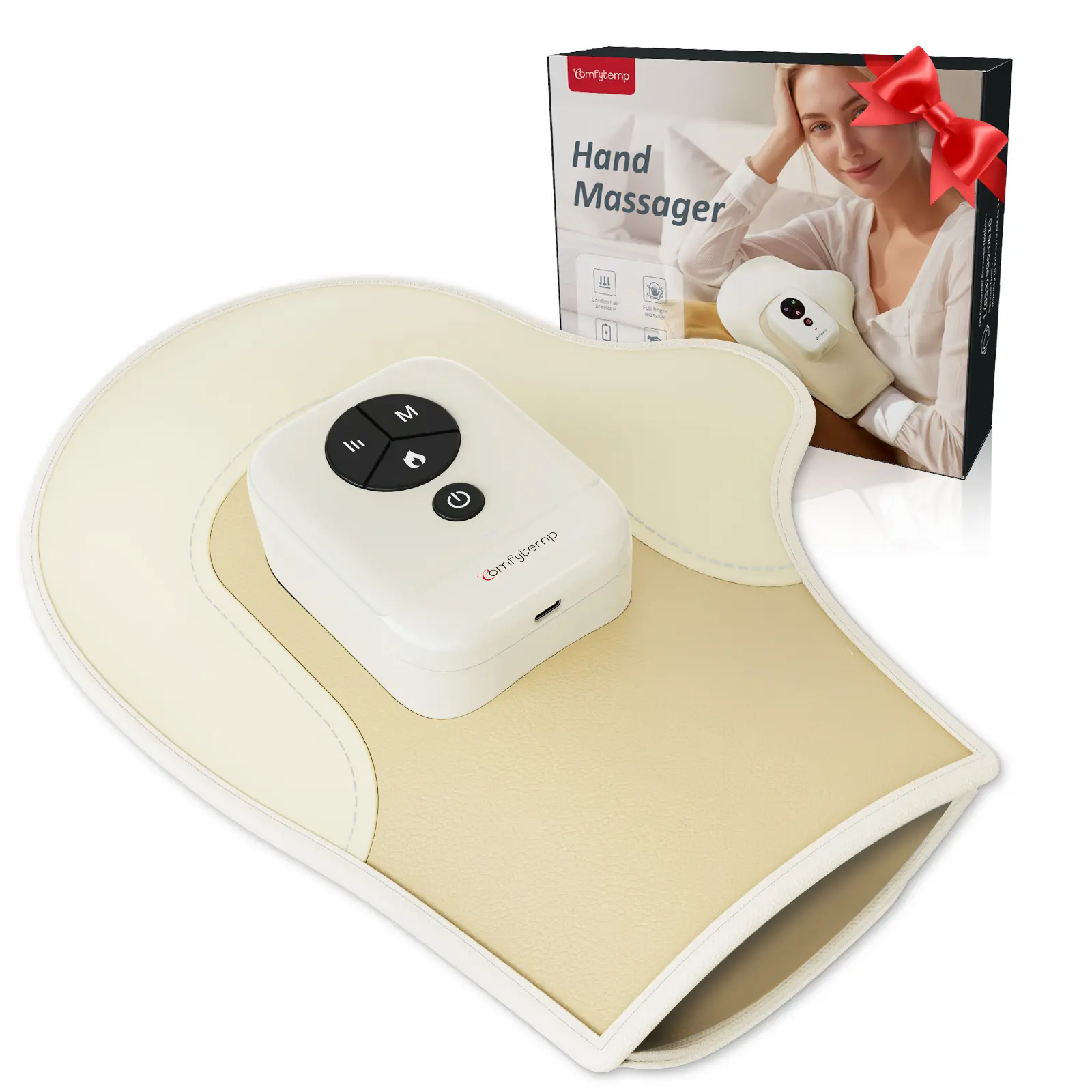 COMFYTEMP Hand Massager with Heat for Hand Relax, Gifts for Women Men