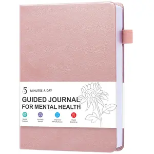 Guided Journal for Mental Health, Anxiety & 91 Days Self-Care for Women (A5 Size)-Pink