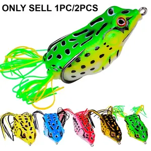 New Frog Lure for Bass Fishing, Topwater Soft Plastic Hollow Body Frog Bait, Weedless Weedless Snakehead Lure with Realistic Movement, Freshwater Fishing Soft Baits.