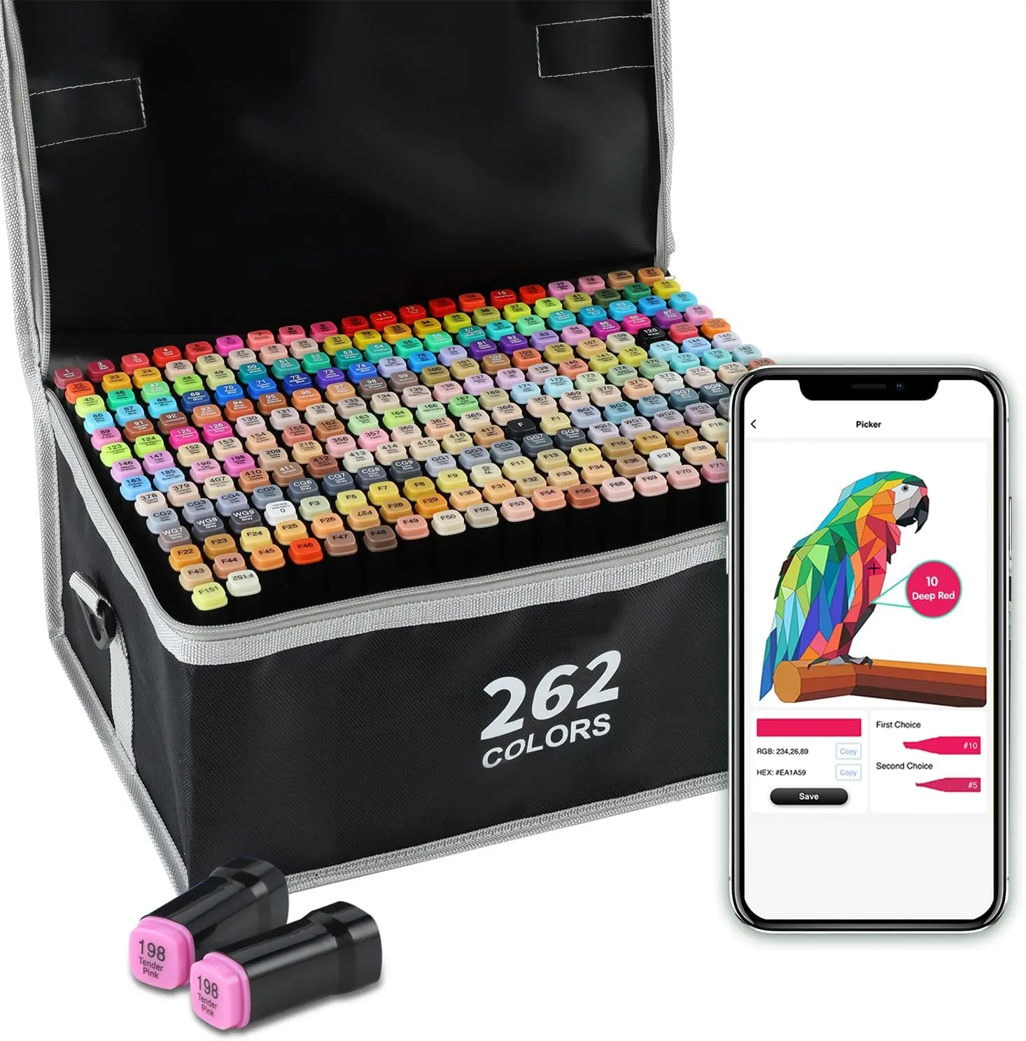 KIDGENIUS Dual-Tip Alcohol Markers, 262 Vibrant Colors, Waterproof Quick-Dry Refillable Pens for Drawing, Sketching & DIY Crafts, Ideal for Kids, Students, Beginners & Artists, Premium Back to School Gifts,summerwins Art Supplies Diy Painting Supplies