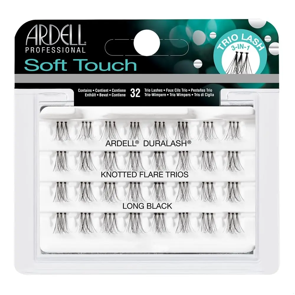 Soft Touch Trio Individuals Knotted, Long Black (Pack of 6)