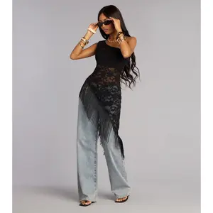 Festival Ready Lace Fringe Top