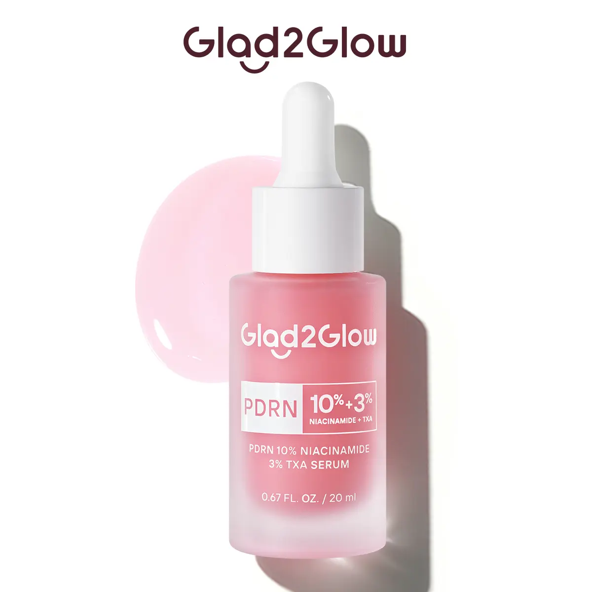 Glad2Glow PDRN Brightening Serum with 10% Niacinamide, 3% TXA - Triple-Action Cell Regenerator, Hyperpigmentation Corrector, Brightens Dull Skin Tone, Helps Restore Skin Barrier, Fades Hyperpigment, Softens Redness, Plumps for Smoother Glow