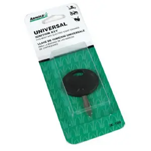 Arnold IK-100 Universal Ignition Key - Single Key with Rubber Grip, Fits Most Automotive & Motorcycle Locks and Security Accessories