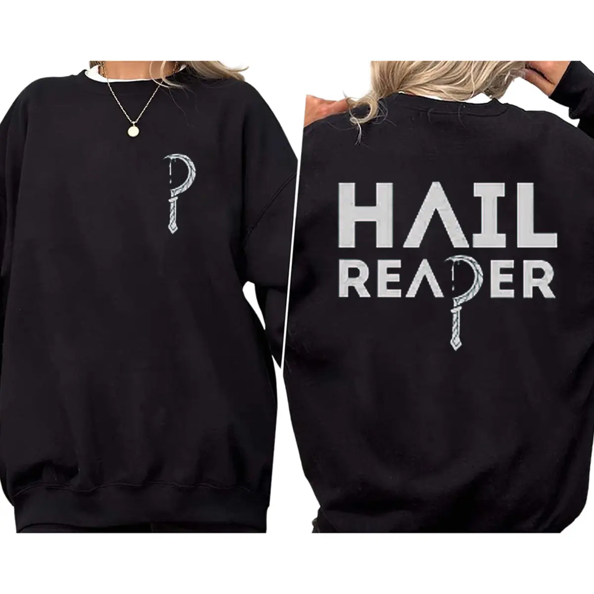 Hail Reaper 2 Sides Sweatshirt, Red Rising Book Series Sweater, Omnis Vir Lupus, Dark Academia Pullover, Sci-Fi Fantasy Lover Gift, Unisex Fandom Crewneck