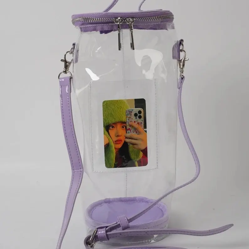 Kpop Lightstick Clear Stadium Bag | Concert Bag | Four Different Colors: Purple, Pink, Black, White