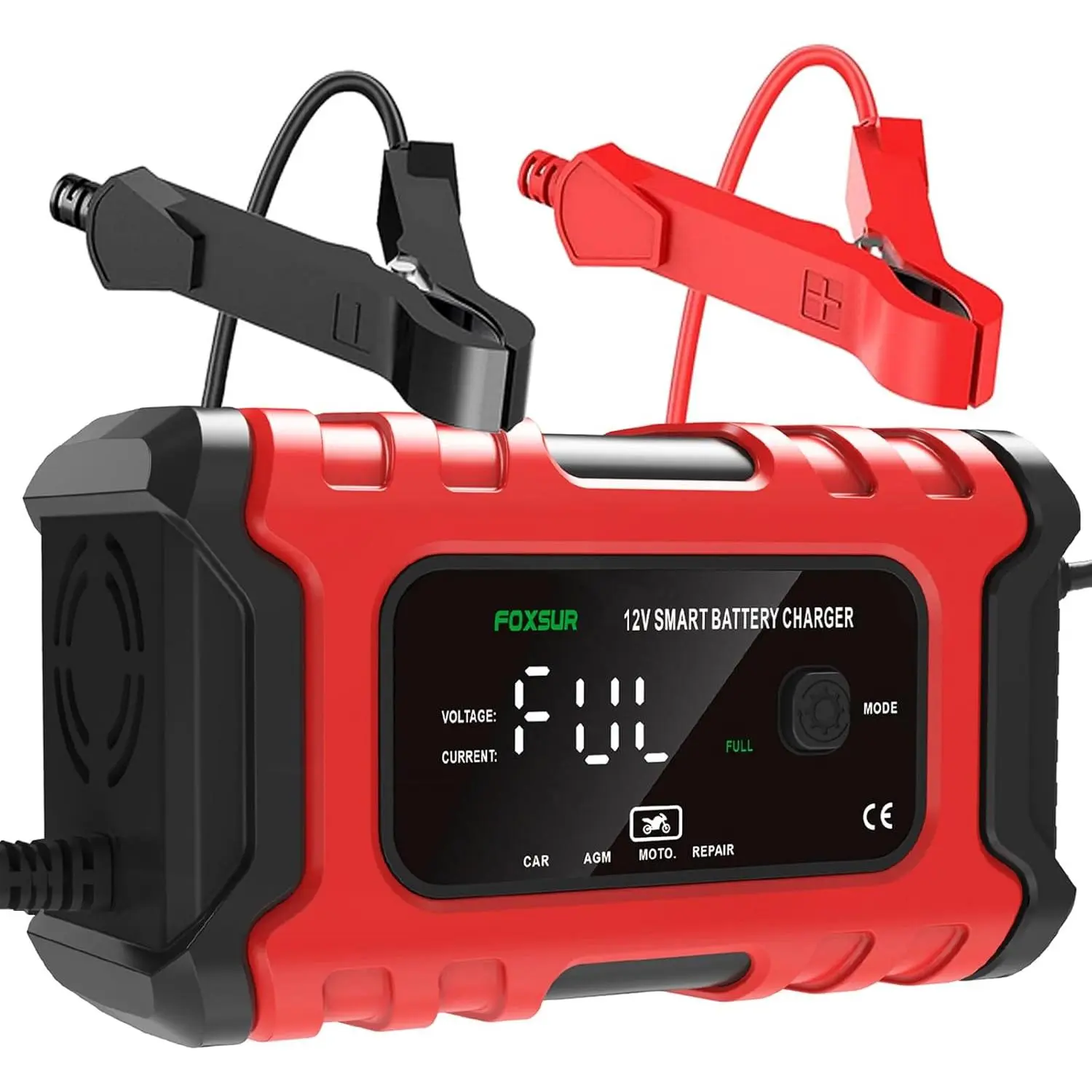 🌸 12V 6A Smart Car Battery Charger - Fully-Automatic Maintainer/Trickle Charger & Pulse Desulfator for Cars, Trucks, Boats, RVs, ATV UV Resistant Anti-Slip RV Tire Blocker Adjustable Car Repair Air Wedge