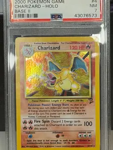 Charizard Pokemon 2000 Holo Base Set II English 4/130 PSA 7
