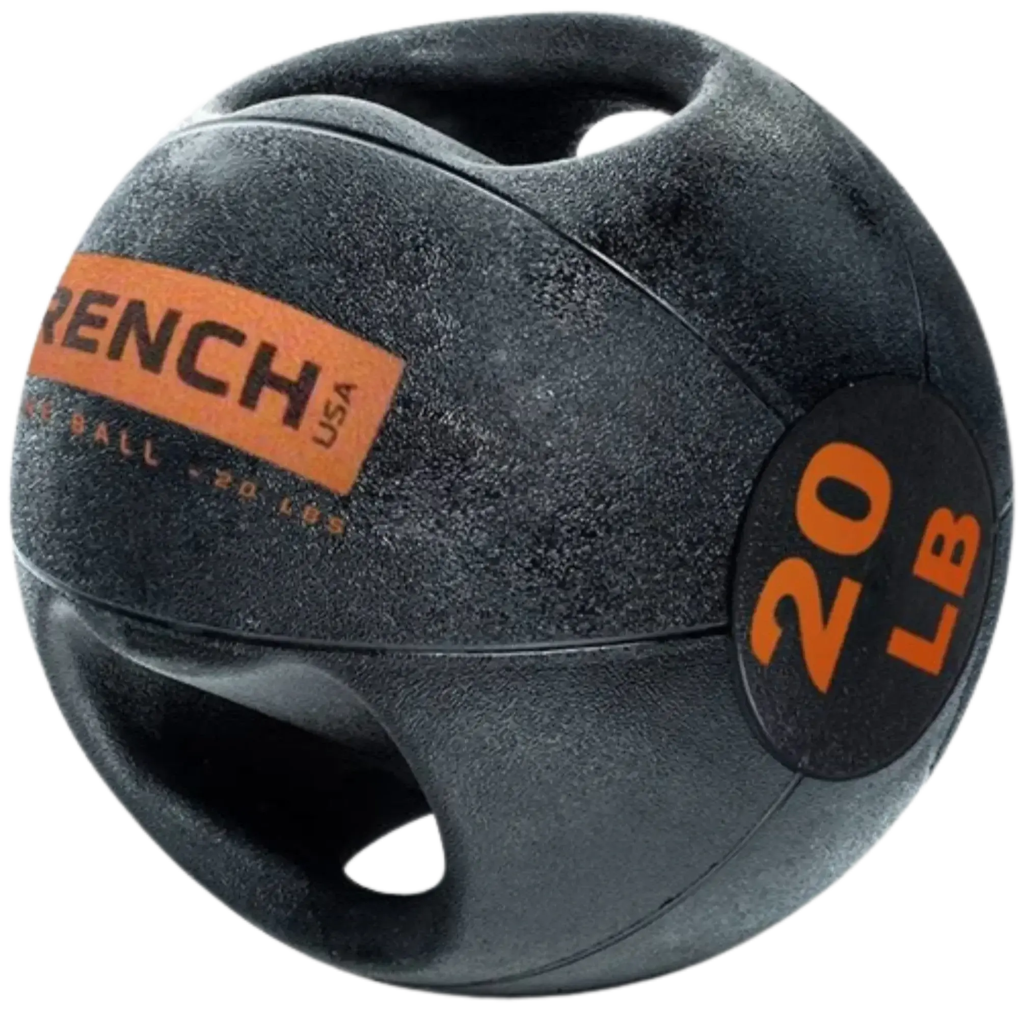 French Fitness Dual Grip Medicine Ball w/Handles 20 lb (New)