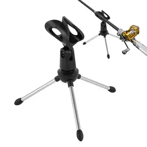 Mini Ice Fishing Stand Outdoor Aluminum Alloy Foldable Triangular Raft Stand, Detachable Night Glow Adjustable Fishing Rod Holder