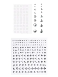 Self Adhesive Fake Lip Eyebrow Stickers Non Piercing Nose Ring Stickers Belly Button Nails Reusable Body Earring Studs Stickers