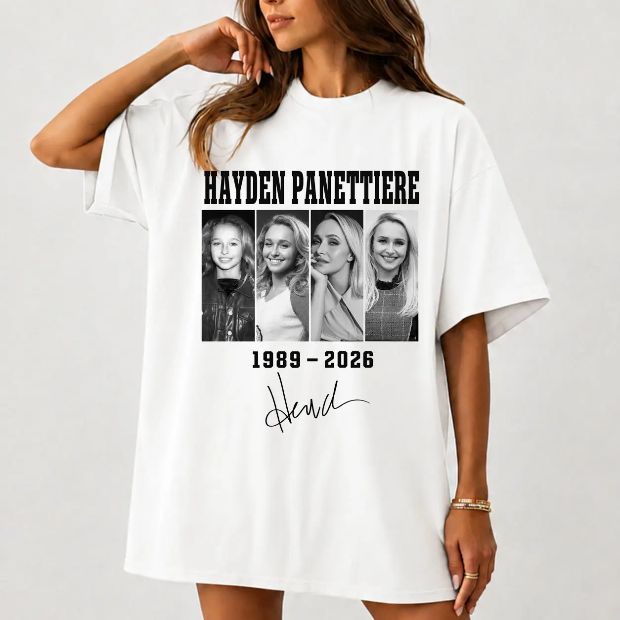 Hayden Panettiere 1989–2026 Memorial Tribute T-Shirt, Heroes and Nashville Actress Remembrance Tee