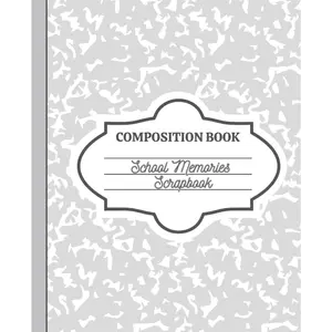 School Memories Scrapbook: A Composition Notebook to Document Your Child’s School Years as a Colorful Keepsake Scrapbook filled with Photos, Favorites, and Milestones from Nursery to Graduation.
