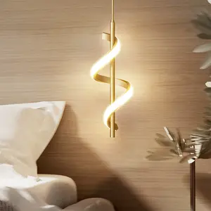 LED Pendant Light Spiral Adjustable Three-Color Lighting Kitchen Living Room Home Decor Dining Table Lamp Home Decoration Lamp