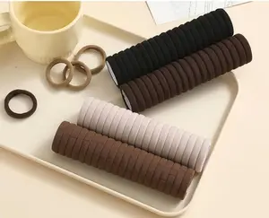 100 Pieces Soft Hair Ties No Damage, Stretchy Ponytail Holders for Thin and Thick Hair, Seamless Elastic Hair Bands for Women Girls
