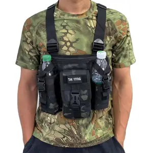 Tactical Sports Chest Bag, Multi-Functional Storage Backpack, Tool Pouch, Water Bottle Holder, Vest Pack for Outdoor Activities, Multi Purpose Rucksack