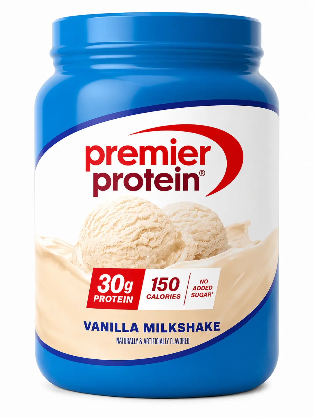 Premier Protein Powder, Vanilla Milkshake, 30g, 1g Sugar, 100% Whey, Keto Friendly, No Soy, Gluten Free, 23.3 oz (17 Servings)