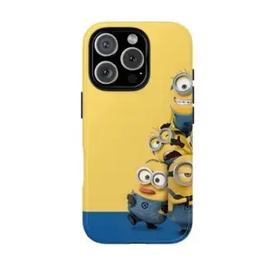 Minions Tough Phone Case Cute Cartoon Fan Gift Compatible with iPhone 11-17 Pro Max/Plus and Samsung Galaxy S23-25