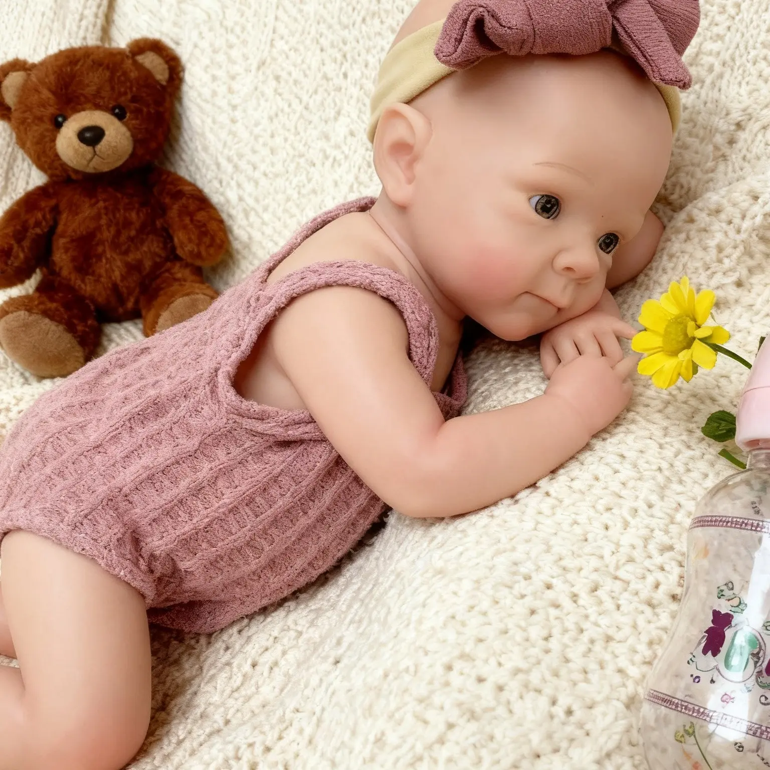 Collectible Doll, 13-Inch Full Body Silicone Girl Doll, Soft Dolls, High-Quality Handmade, Advanced Painting Effect, Perfect for Collectors, Dolls Gifts