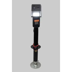 VEVOR POWER TONGUE JACK 3500# LIFT BLACK, 18" TRAVEL, DROP LEG